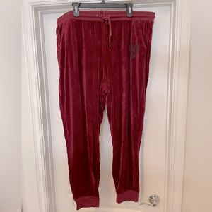 EV1 velour sweat pant joggers size XXXL- berry red NWOT 🎉Host Pick🎉